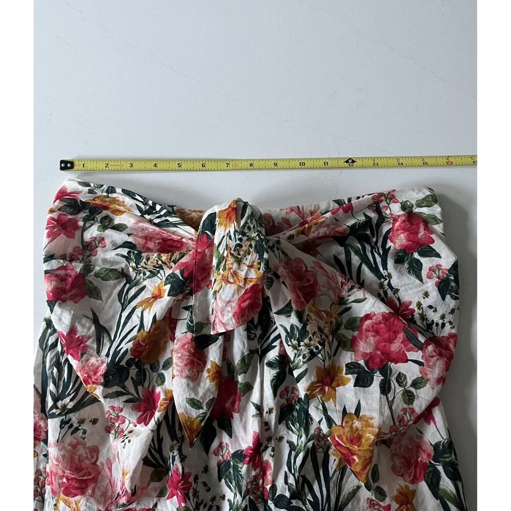 J Crew Cotton Voile Sarong Skirt Floral Cover Up Beach Small